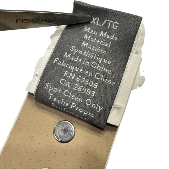 Vince Camuto White Wide Belt Silver Double Ring Buckle Statement - Picture 6 of 11